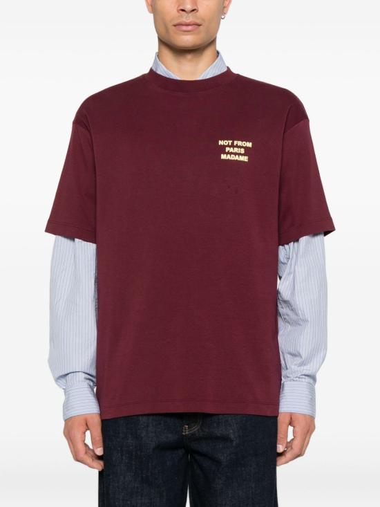 25FW 드롤드무슈 반팔 티셔츠 TS203CO002 WN Purple - DROLE DE MONSIEUR