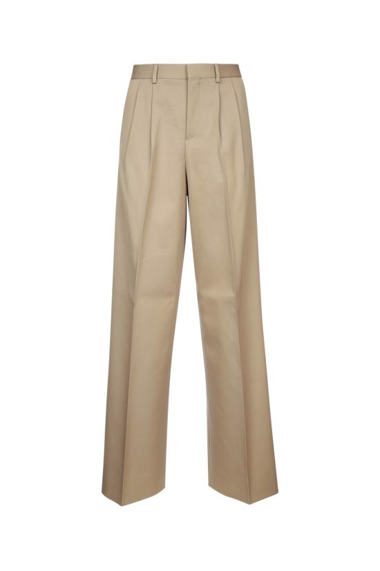 25FW 셀린느 코튼 & 울 개버딘 플리츠 트라우저 RP07B0333 02GQ BEIGEMILITAIRE
