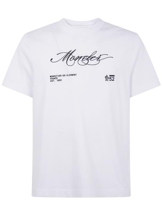 25FW 몽클레어 반팔 티셔츠 K2 091 8C000 12 89AUG 00A WHITE