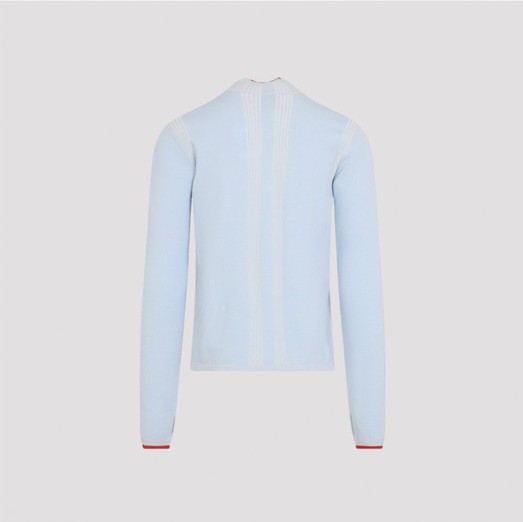 25FW 카사블랑카 스웨터 KW 105301 Blue - CASABLANCA