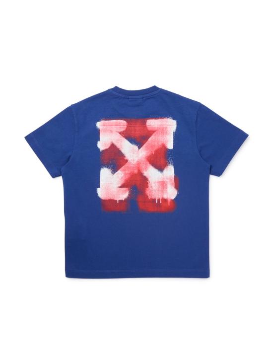 25FW [키즈] 오프화이트 티셔츠 OBAA002K F25JER0064525 BLUE - OFF WHITE