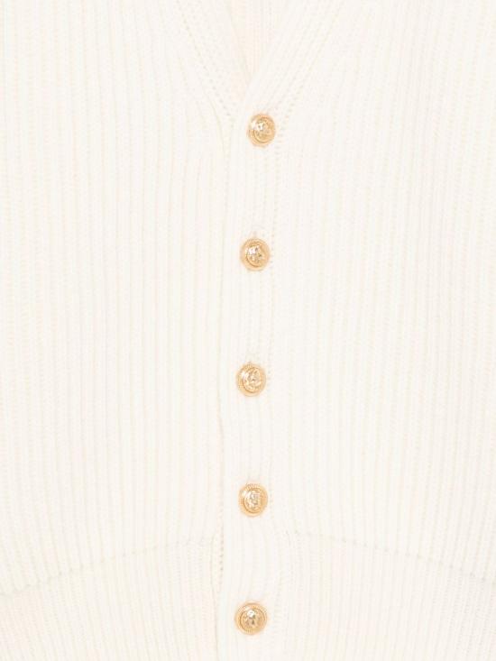 25FW [키즈] 발망 가디건 BX9P70 Z3294 102OR Cream - BALMAIN