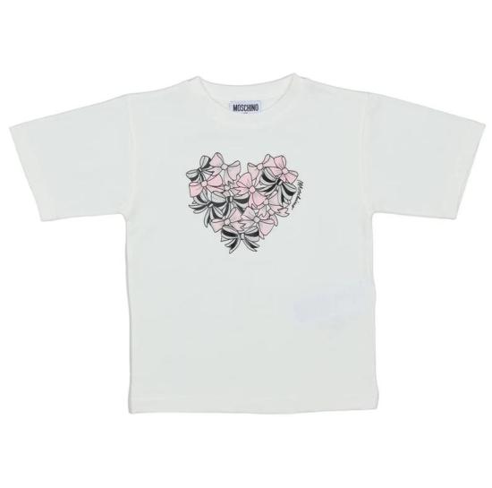 25FW [키즈] 모스키노 티셔츠 HLM060 LBA12 10063 Cloud