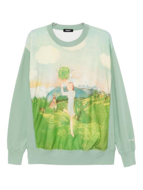 25FW 언더커버 긴팔 티셔츠 UC2E48157 PEPPERMINT Green - UNDERCOVER