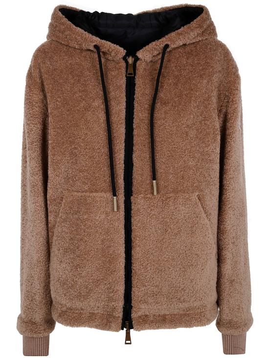 25FW 몽클레어 테디 플리스 후드 집업 자켓 K2 093 8G000 16 89AOF P29 CAMEL BLACK - MONCLER