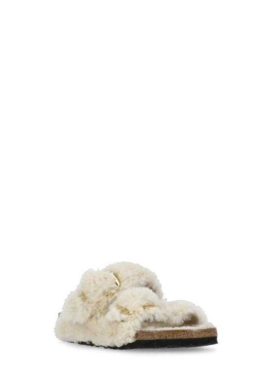 25FW 버켄스탁 샌들 1023130 ARIZONA BIG BUCKLE SHEARLINGEG Ivory - BIRKENSTOCK