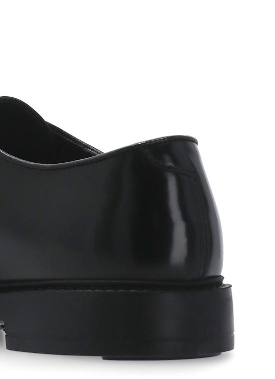 25FW 듀칼 레더 레이스업 슈즈 DU1385BRUXUF007NN00 DERBY HORSENERO F DO NERO Black - DOUCAL’S