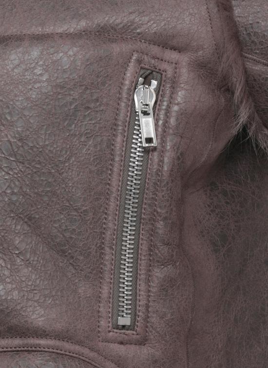 25FW 릭 오웬스 가죽 자켓 RP02E4722 LSHTR78 Brown - RICK OWENS