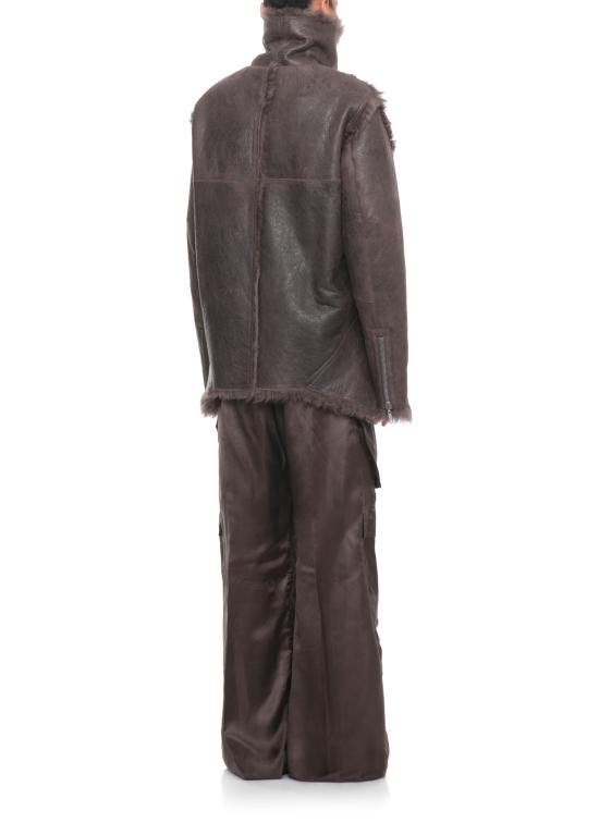 25FW 릭 오웬스 가죽 자켓 RP02E4722 LSHTR78 Brown - RICK OWENS
