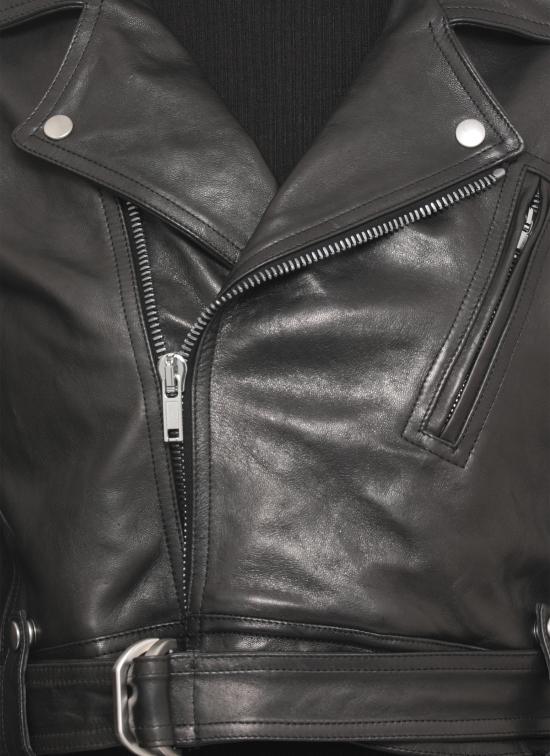 25FW 릭 오웬스 가죽 자켓 RP02E4766 LNV09 Black - RICK OWENS