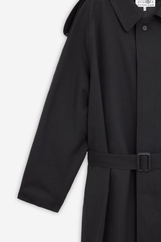 25FW MM6 메종마르지엘라 코트 117751 SH2AH0013 M35621 Black - MM6 MAISON MARGIELA