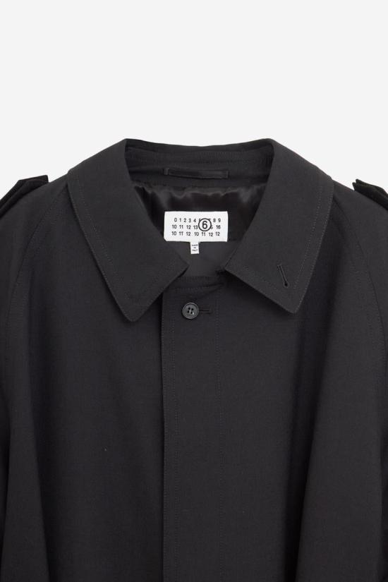 25FW MM6 메종마르지엘라 코트 117751 SH2AH0013 M35621 Black - MM6 MAISON MARGIELA