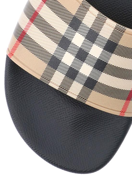 26SS 버버리 체크 프린트 슬라이드 8057037 A7028 Beige - BURBERRY