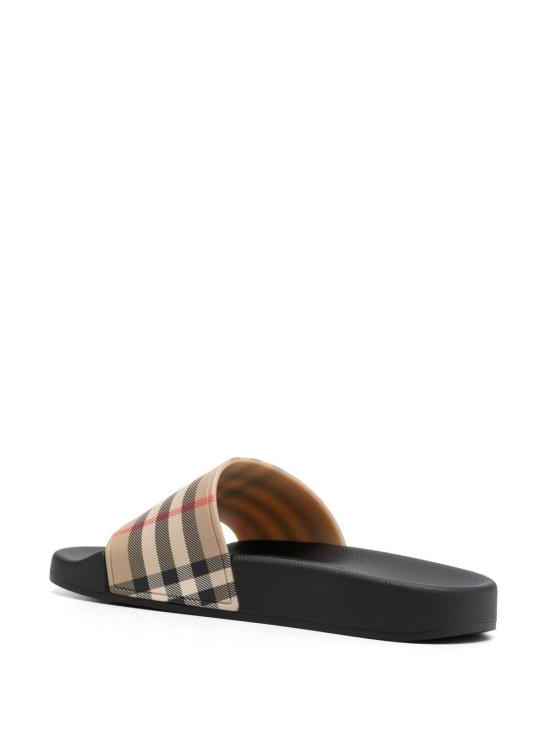 26SS 버버리 체크 프린트 슬라이드 8057037 A7028 Beige - BURBERRY