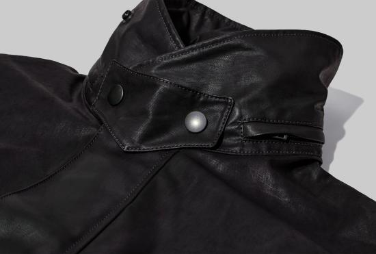 25FW 르메르 자켓 짧은 레인 재킷 - 발수 수지 코튼 캔버스 OW1174 LF1495 블랙 - LEMAIRE