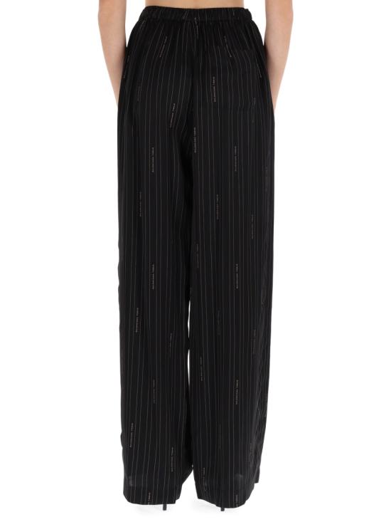 26FW 발렌시아가 핀스트라이프 로고 팬츠 847154 TSLA61264 BLACK - BALENCIAGA