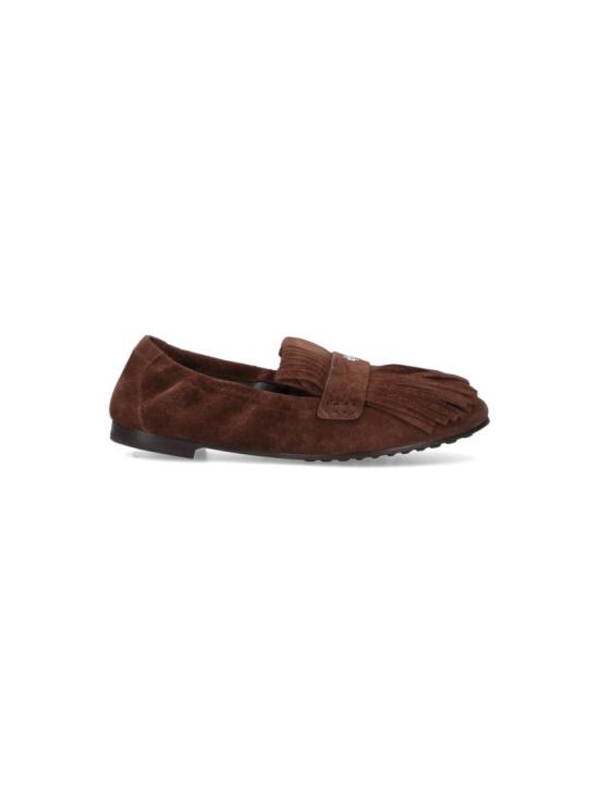 25FW 토리버치 Ballet 프린지 스웨이드 로퍼 176837200 Brown