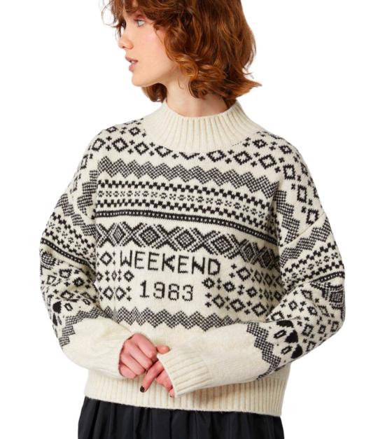 25FW 위켄드막스마라 터틀넥 2525366053600 001 XS White - WEEKEND MAX MARA