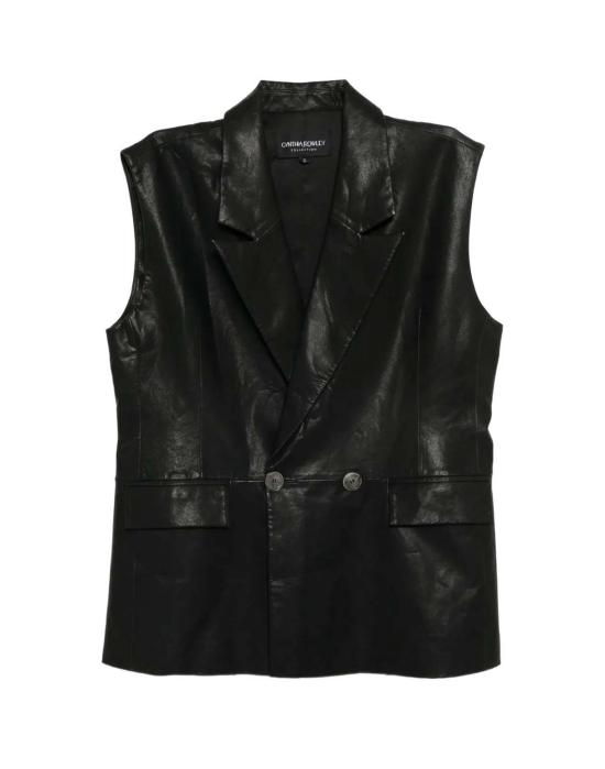  신시아 로리 베스트 신시아 로울리 롤라 가죽 조끼 블랙 - CYNTHIA ROWLEY