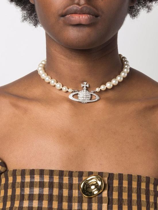 25FW 비비안웨스트우드 목걸이/팬던트 63010106 02P104 CN Platinum - VIVIENNE WESTWOOD