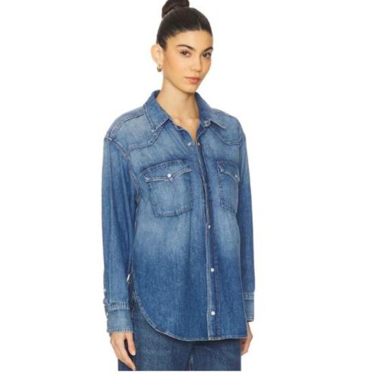  시티즌 오브 휴머니티 데님 셔츠 인류의 시민 카일라 웨스턴 셔츠 두로(Md 인디고) - CITIZEN OF HUMANITY