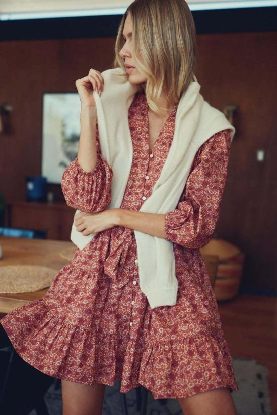  트로바타 숏 원피스 셀레스테 드레스 에테리얼 바인 - TROVATA