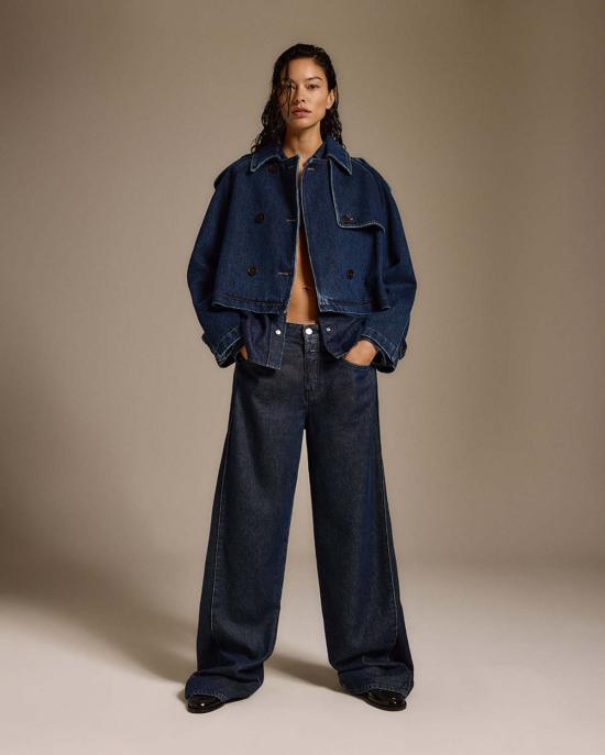  클로즈드 데님 팬츠 닫힌 와이드 글로우업 데님 진