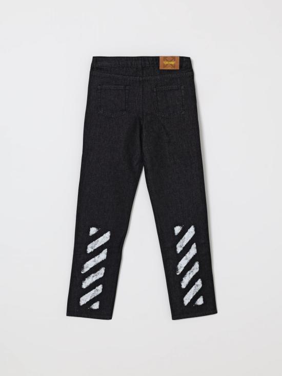 25FW [키즈] 오프화이트 진 OBYA005F25DEN001 1001 Black - OFF WHITE