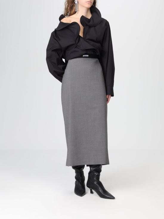 25FW 엠에스지엠 롱 스커트 3941MDD23257605 98 Grey - MSGM