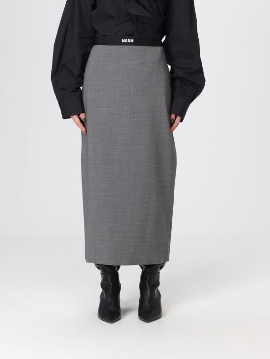 25FW 엠에스지엠 롱 스커트 3941MDD23257605 98 Grey