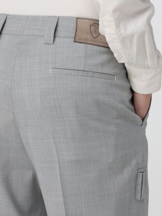 25FW 브루넬로 쿠치넬리 스트레이트 팬츠 MH2443030F C9100 Grey - BRUNELLO CUCINELLI