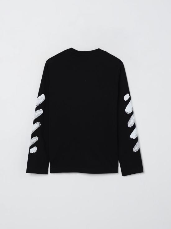 25FW [키즈] 오프화이트 티셔츠 OBAB001F25JER002 1001 Black - OFF WHITE