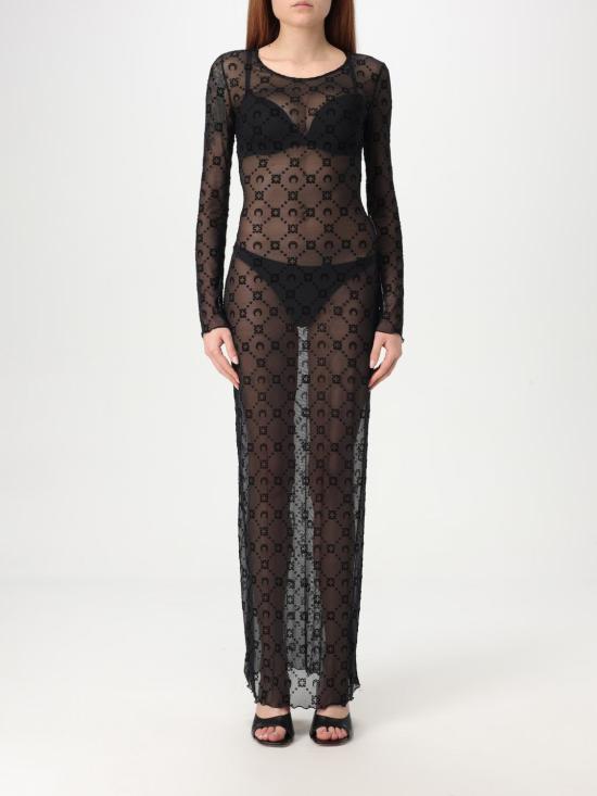 25FW 마린세르 롱 원피스 WDR297BCJER0005 BK99 Black