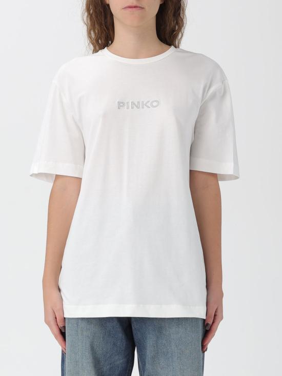 25FW 핑코 반팔 티셔츠 105526A2RM Z05 White