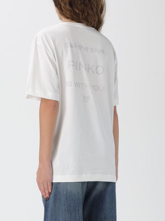 25FW 핑코 반팔 티셔츠 105526A2RM Z05 White - PINKO