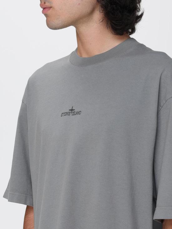 25FW 스톤 아일랜드 반팔 티셔츠 2100021S0233 V006B Grey - STONE ISLAND