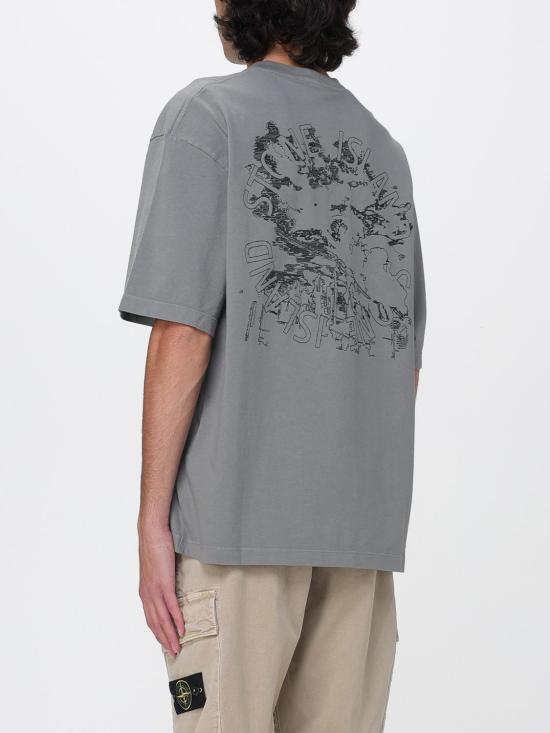 25FW 스톤 아일랜드 반팔 티셔츠 2100021S0233 V006B Grey - STONE ISLAND