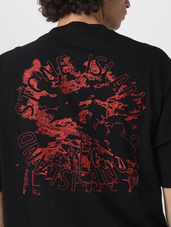 25FW 스톤 아일랜드 반팔 티셔츠 2100021S0233 V0029 Black - STONE ISLAND