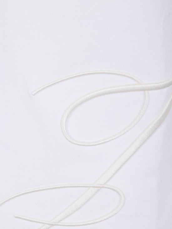 25FW 자크뮈스 반팔 티셔츠 TSW00549AJ00068 100 White - JACQUEMUS