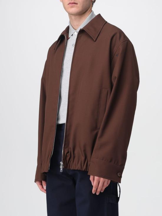 25FW 구찌 엠보스 울 트윌 지퍼 자켓 823645ZASGR 2129 Brown - GUCCI