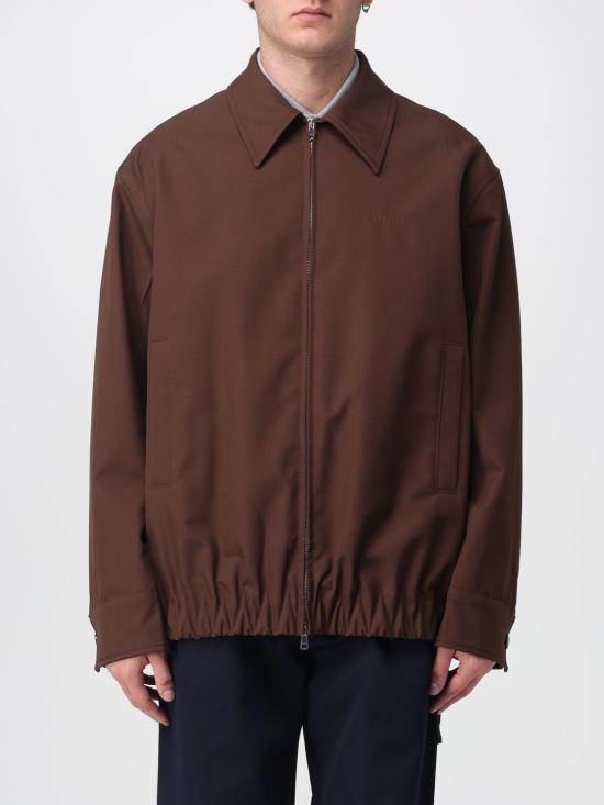 25FW 구찌 엠보스 울 트윌 지퍼 자켓 823645ZASGR 2129 Brown