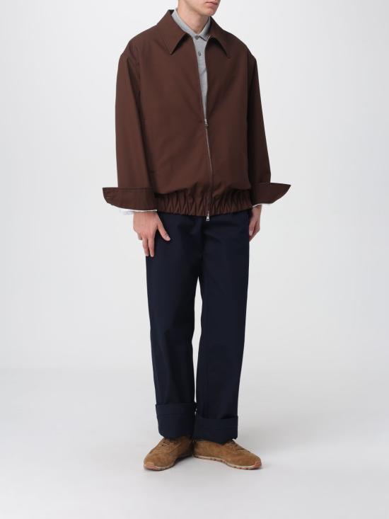 25FW 구찌 엠보스 울 트윌 지퍼 자켓 823645ZASGR 2129 Brown - GUCCI