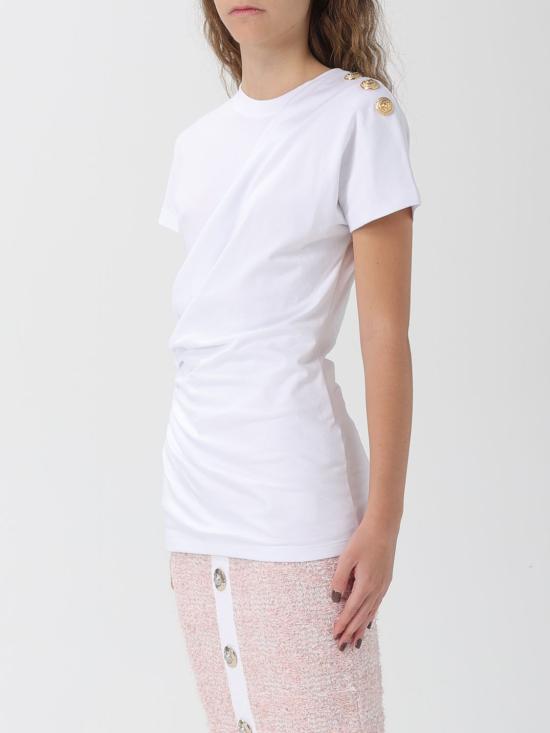 25FW 발망 반팔 티셔츠 FF0EF002GF23 GAB White - BALMAIN