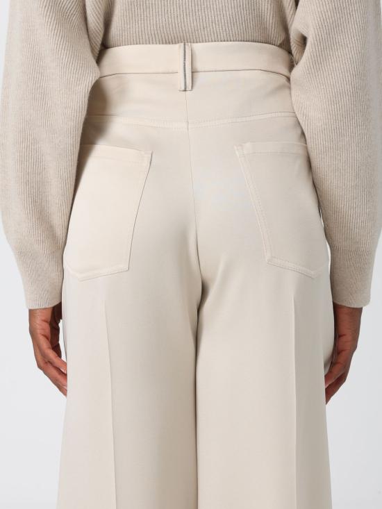 25FW 브루넬로 쿠치넬리 스트레이트 팬츠 M0H38P8724 C9597 White - BRUNELLO CUCINELLI