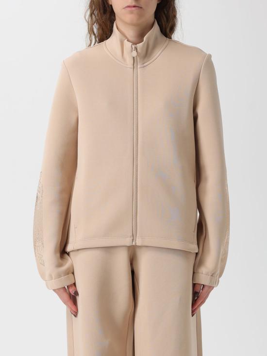 25FW 엠포리오 아르마니 로고 시리즈 코튼 블렌드 집업 스웨트셔츠 7W000523AF13151 U1046 Beige