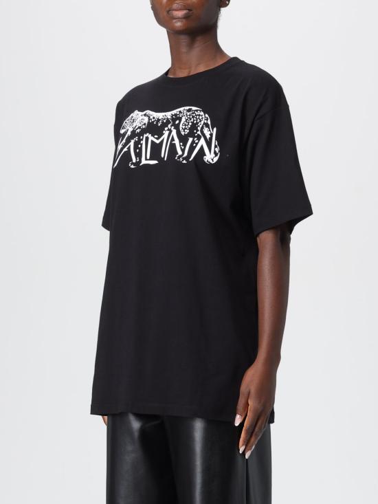 25FW 발망 반팔 티셔츠 FF0EH005GF22 EAB Black - BALMAIN