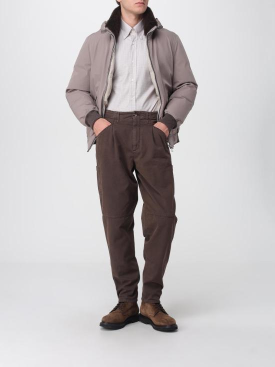 25FW 브루넬로 쿠치넬리 스트레이트 팬츠 M252UF1060 C6026 Brown - BRUNELLO CUCINELLI