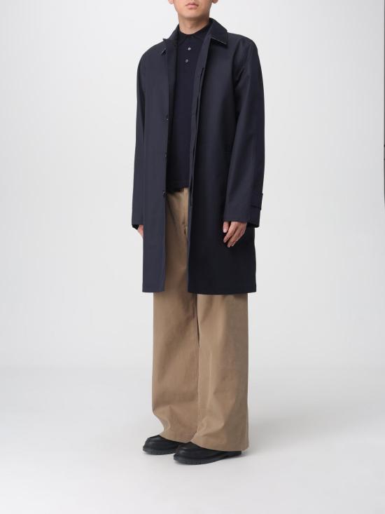 25FW 버버리 미드 렝스 본딩 개버딘 카 코트 8110980 Navy - BURBERRY