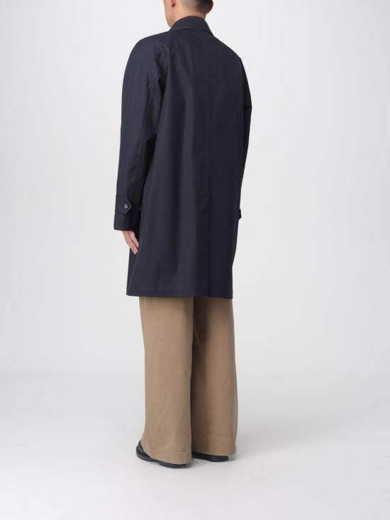 25FW 버버리 미드 렝스 본딩 개버딘 카 코트 8110980 Navy - BURBERRY