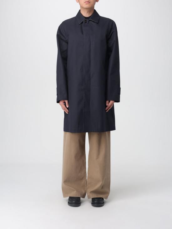 25FW 버버리 미드 렝스 본딩 개버딘 카 코트 8110980 Navy